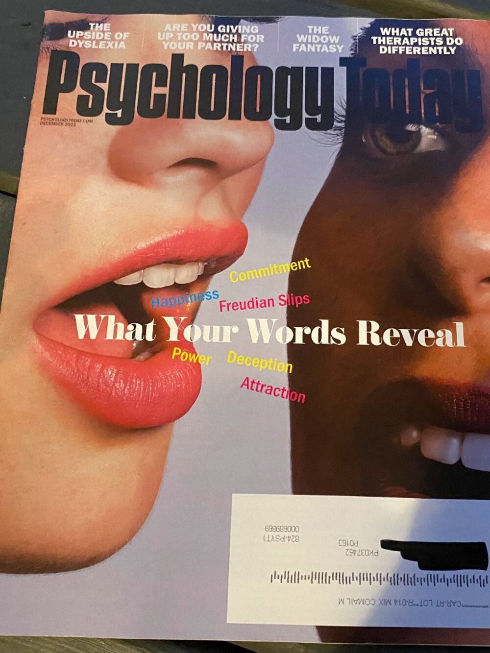 Psychology Today- What your Words Reveal- December 2022